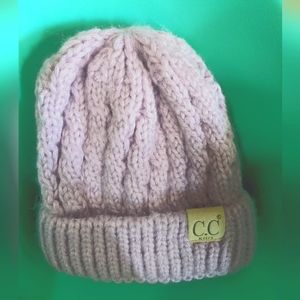 Kids light purple beanie hat